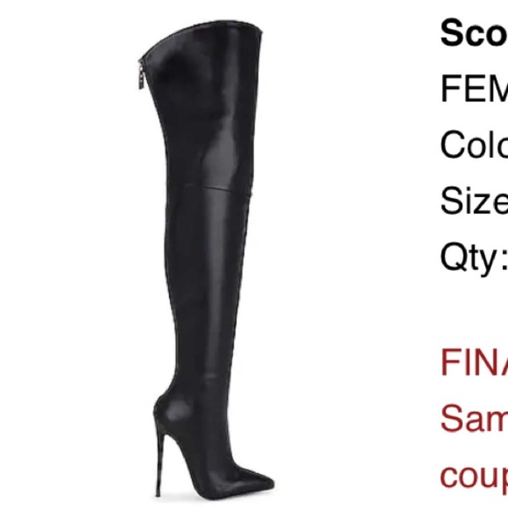Femme LA size 7 thigh high boots